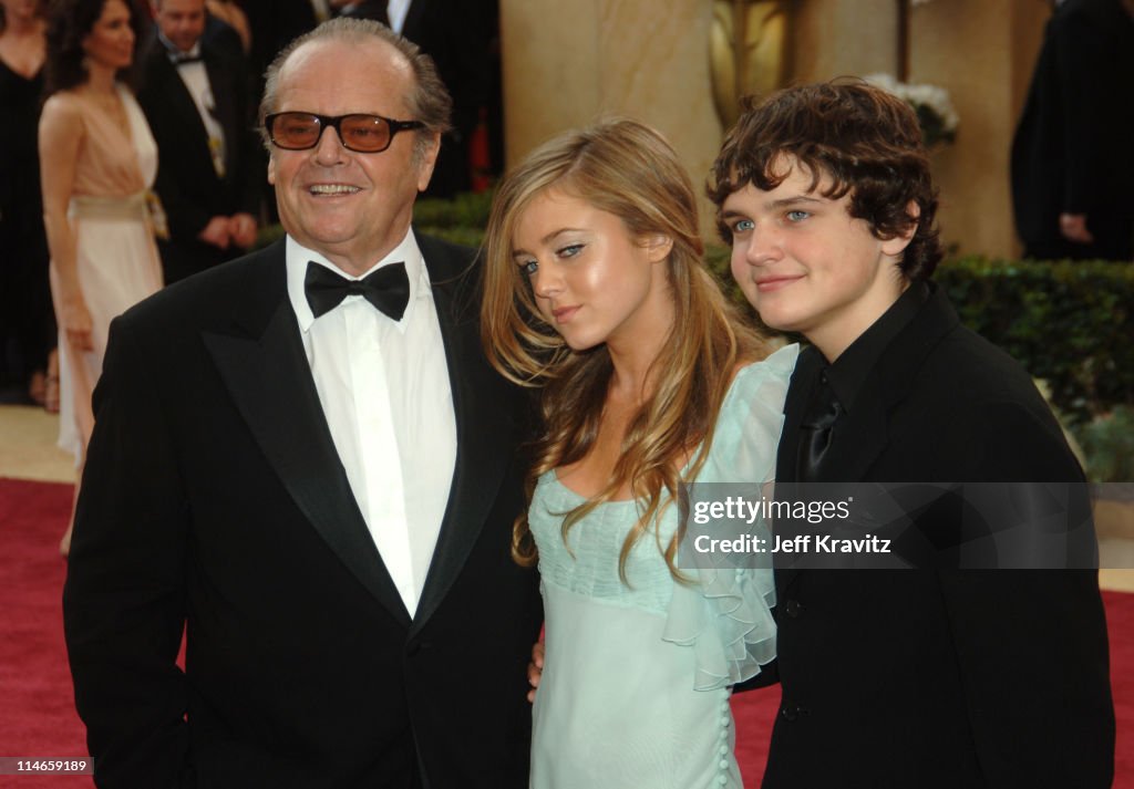 Jack Nicholson, daughter Lorraine Nicholson and son Raymond Nicholson ...
