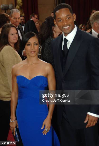 Jada Pinkett Smith and Will Smith during The 78th Annual Academy Awards - Red Carpet at Kodak Theatre in Hollywood, California, United States.