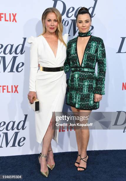 Christina Applegate and Linda Cardellini attend Netflix's "Dead To Me" Season 1 Premiere at The Broad Stage on May 02, 2019 in Santa Monica,...