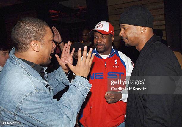De Ray, Chris Tucker and Damon Wayans during 2006 U.S. Comedy Arts Festival Aspen - "Behind the Smile" Party at Sky Hotel in Aspen, Colorado, United...