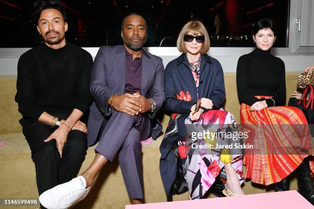 Lee Daniels, Anna Wintour an Ellie Wintour attend the Prada Resort 2020 fashion show at Prada Headquarters on May 02, 2019 in New York City.
