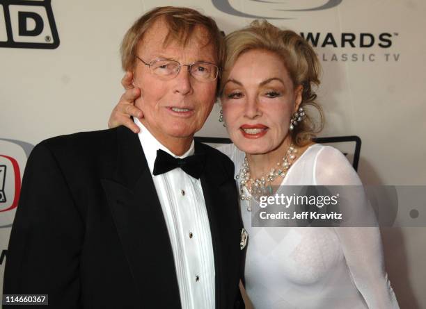 Adam West and Julie Newmar during 2006 TV Land Awards - Red Carpet at Barker Hangar in Santa Monica, California, United States.