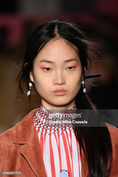 Model walks the runway during the Prada Resort 2020 Collection on May 02, 2019 in New York City.