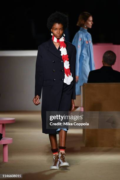 Model walks the runway during the Prada Resort 2020 Collection on May 02, 2019 in New York City.