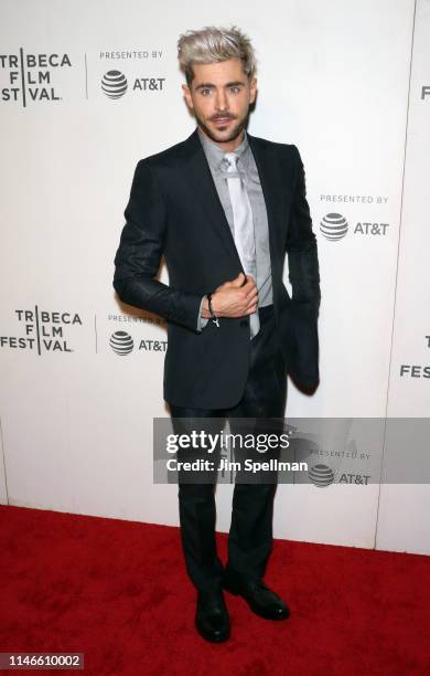 Actor Zac Efron attends the screening of "Extremely Wicked, Shockingly Evil and Vile" during the 2019 Tribeca Film Festival at BMCC Tribeca PAC on...