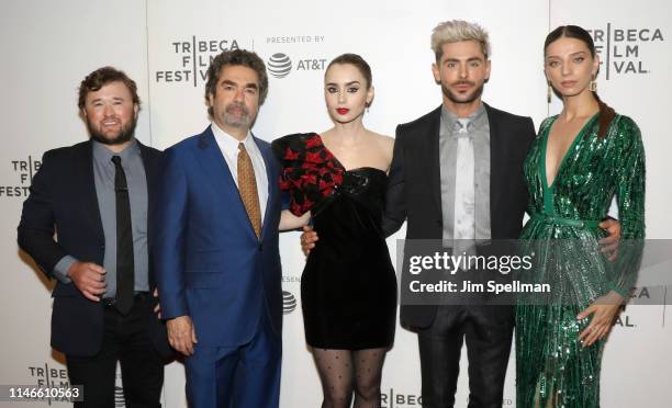 Actor Haley Joel Osment, director Joe Berlinger, actors Lily Collins, Zac Efron and Angela Sarafyan attend the screening of "Extremely Wicked,...