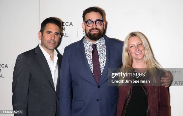 Producers Ara Keshishian, Michael Simkin and Amy attends the screening of "Extremely Wicked, Shockingly Evil and Vile" during the 2019 Tribeca Film...
