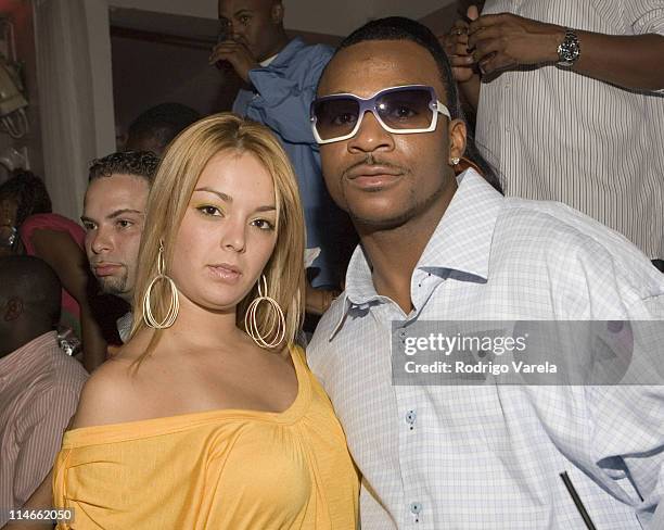 Daimy Deahora and Patrick Surtain during Jonathan Vilma's Birthday at BED at BED in Miami Beach, Florida.