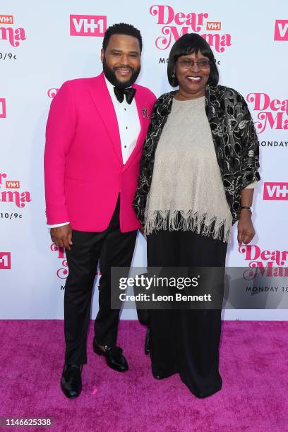 Anthony Anderson and his mother Doris Hancox attend VH1's Annual "Dear Mama: A Love Letter To Mom" at The Theatre at Ace Hotel on May 02, 2019 in Los...