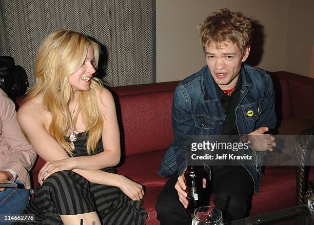 Avril Lavigne and Deryck Whibley during Us Weekly Hot Hollywood Awards - Inside at Republic Restaurant & Lounge in West Hollywood, California, United...