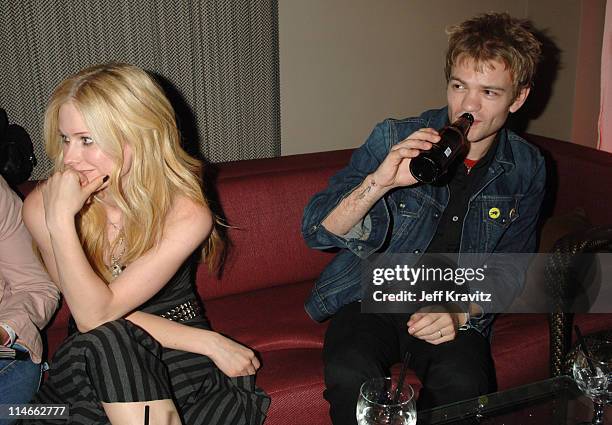 Avril Lavigne and Deryck Whibley during Us Weekly Hot Hollywood Awards - Inside at Republic Restaurant & Lounge in West Hollywood, California, United...