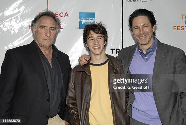 Judd Hirsch, Elliot Korte and Scott Cohen during 5th Annual Tribeca Film Festival - "Brothers Shadow" World Premiere at Loews Village VII Theatre in...