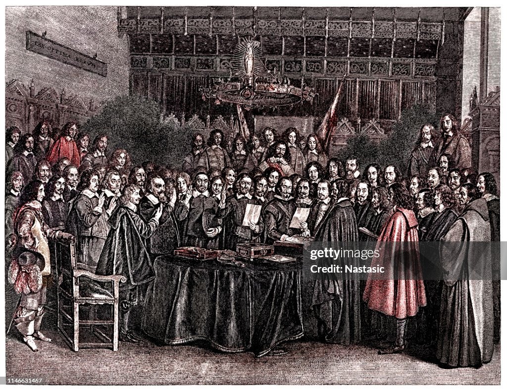 Svordomar om ratificeringen av Westfaliska fördraget i Munster den 24 oktober 1648