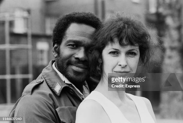 Trinidadian actor Rudolph Walker and British actress Kate Fahy, who are starring as 'Othello' and 'Desdemona' in a new production at the Young Vic...