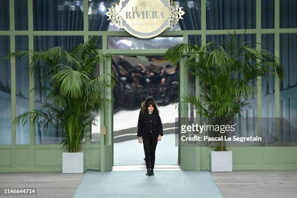 Designer Virginie Viard walks the runway during Chanel Cruise 2020 Collection at Le Grand Palais on May 03, 2019 in Paris, France.