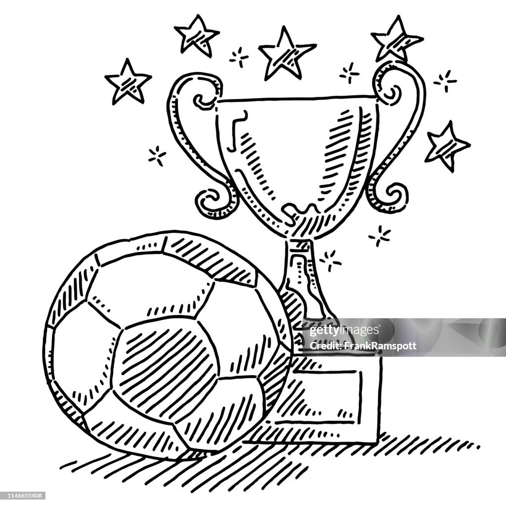 Soccer Ball And Trophy Drawing High-Res Vector Graphic Getty Images