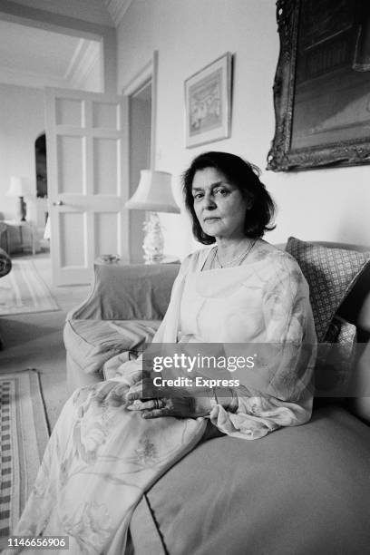 Gayatri Devi , third Maharani consort of Jaipur, UK, 27th April 1984.