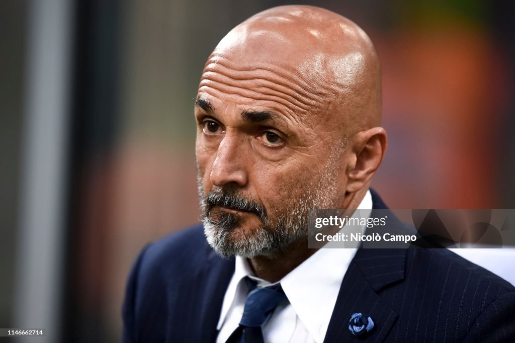 Luciano Spalletti, head coach of FC Internazionale, looks on...
