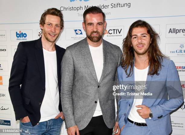 Stefan Kiessling, Christoph Metzelder and Riccardo Basile at the 11th Golf Charity Cup golf tournament at Golf- and Country Club Seddiner See on May...