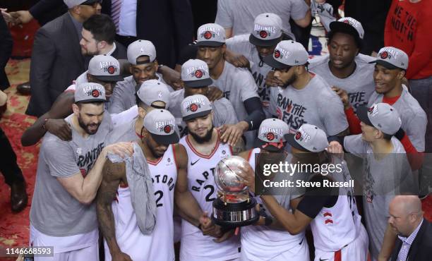 The Toronto Raptors beat the Milwaukee Bucks in game six to win the NBA Eastern Conference Final in Toronto. May 25, 2019.