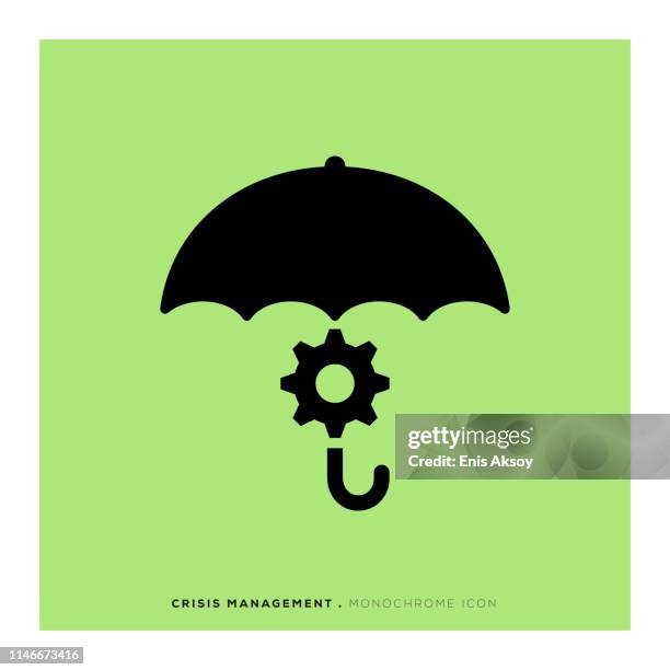 stockillustraties, clipart, cartoons en iconen met crisis management monochroom icoon - stormbaan