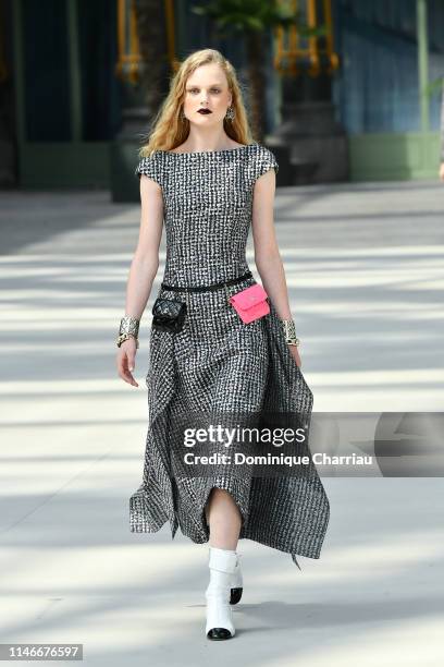 Model walks the runway during Chanel Cruise 2020 Collection at Le Grand Palais on May 03, 2019 in Paris, France.