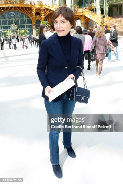 Daphne Roulier attends the Chanel Cruise Collection 2020 : Front Row at Le Grand Palais on May 03, 2019 in Paris, France.