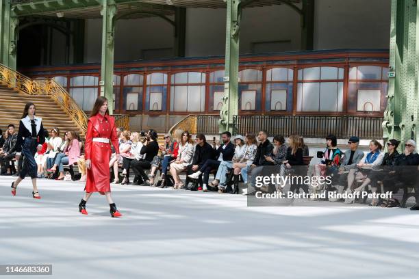 Claudia Schiffer , Carine Roitfeld, Gaspard Ulliel, Guillaume Gouix, Lily Taieb, Lily-Rose Depp, a guest, Alma Jodorowsky, Joana Preiss, Nana...