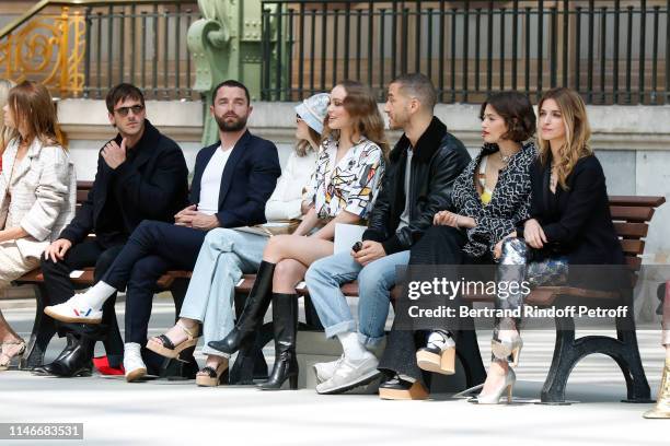 Gaspard Ulliel, Guillaume Gouix, Lily Taieb, Lily-Rose Depp, a guest, Alma Jodorowsky and Joana Preiss attend the Chanel Cruise Collection 2020 :...