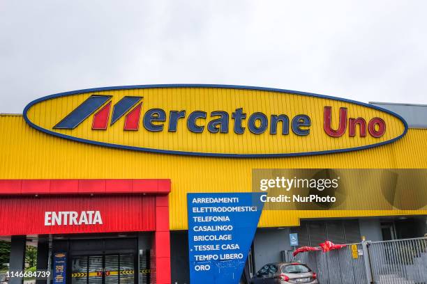 The headquarters of Cesano Maderno, in the province of Milan, of Mercatone Uno, an Italian chain of hypermarkets for the large non-food distribution...