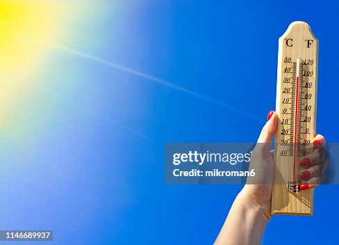 Thermometer Against a Bright Blue Sky Thermometer Against a Bright Blue Sky