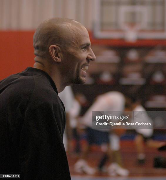 Jason Kidd during Jason Kidd Hosts The Jordan Basketball Clinic at The Children's Aid Society at Children's Aid Society Dunlevy Milbank in New York...