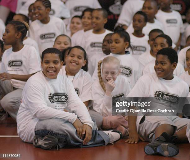 Atmosphere during Jason Kidd Hosts The Jordan Basketball Clinic at The Children's Aid Society at Children's Aid Society Dunlevy Milbank in New York...