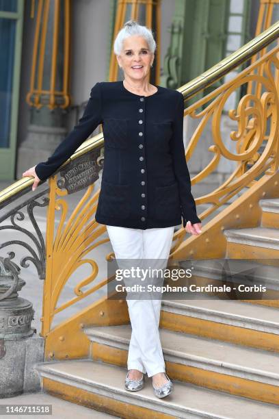 Ali MacGraw attends the Chanel Cruise Collection 2020 : Photocall At Grand Palais on May 03, 2019 in Paris, France.