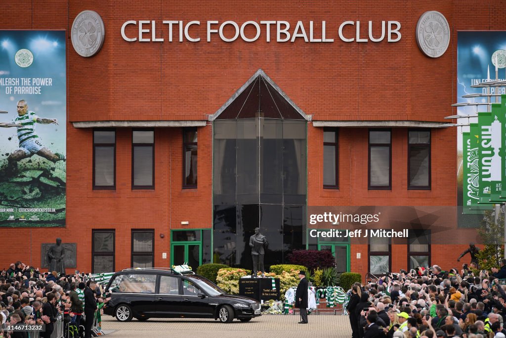 Funeral Of Lisbon Lion Billy McNeill Takes Place At Celtic Park