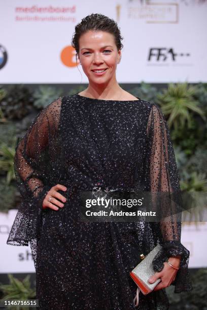 Jessica Schwarz attends the Lola - German Film Award red carpet at Palais am Funkturm on May 03, 2019 in Berlin, Germany.