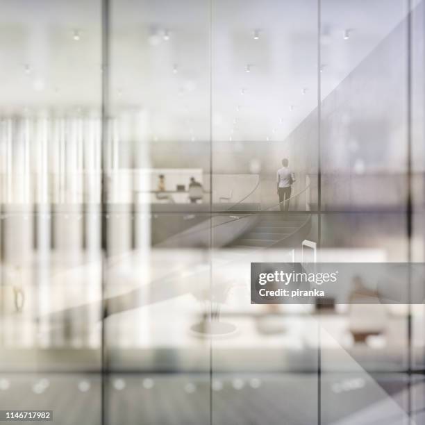 moderne bürohintergründe - weichzeichner stock-fotos und bilder