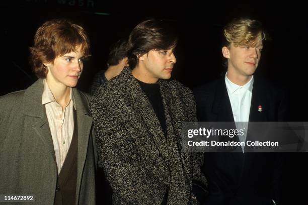 Actress Ally Sheedy, actor Judd Nelson and actor Anthony Michael Hall pose for a portrait in 1986 in Los Angeles, California.
