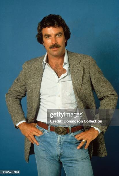 Actor Tom Selleck poses for a portrait in 1980 in Los Angeles, California.