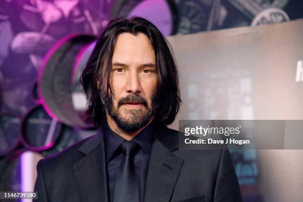Keanu Reeves attends the John Wick special screenings at Ham Yard Hotel on May 03, 2019 in London, England.