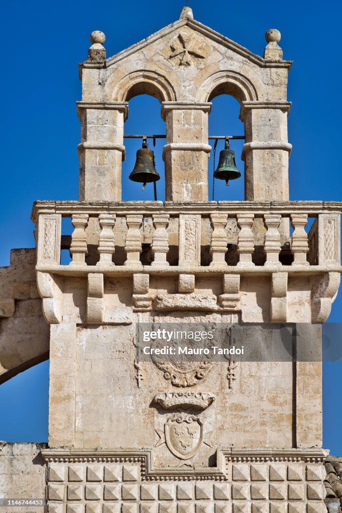 The bell tower of the church of Mater Domini, Matera, Italy