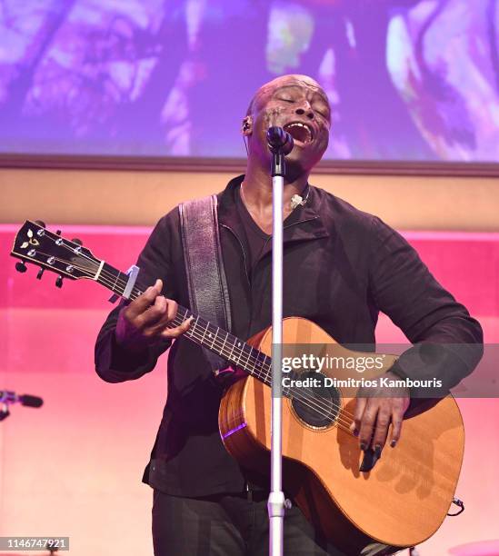 Seal performs onstage during the 2019 DKMS Gala at Cipriani Wall Street on May 01, 2019 in New York City.