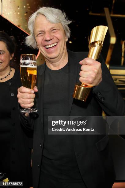 Andreas Dresen, winner of best directing, poses during the Lola - German Film Award show at Palais am Funkturm on May 03, 2019 in Berlin, Germany.