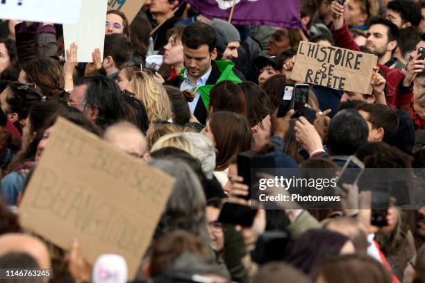 - Manifestation contre la percée de l'extrême-droite organisée par la Coalition contre l'extrême droite et le fascisme - Betoging tegen de opkomst...