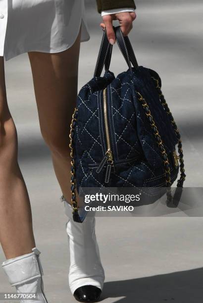 Model walks the runway during the Chanel Cruise Collection 2020 at Grand Palais on May 03, 2019 in Paris, France.