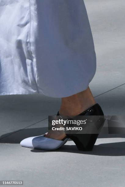 Model walks the runway during the Chanel Cruise Collection 2020 at Grand Palais on May 03, 2019 in Paris, France.