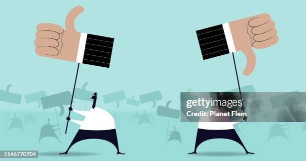 like and dislike - thumbs down stock illustrations