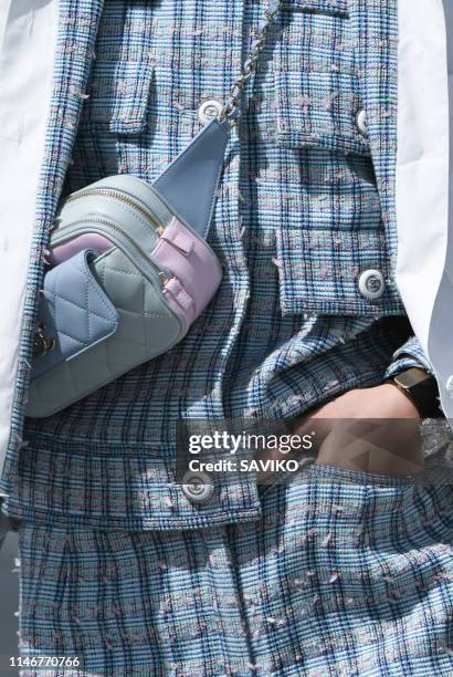 Model walks the runway during the Chanel Cruise Collection 2020 at Grand Palais on May 03, 2019 in Paris, France.