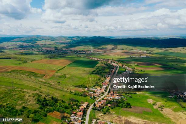 flying over city area - hungary countryside stock pictures, royalty-free photos & images