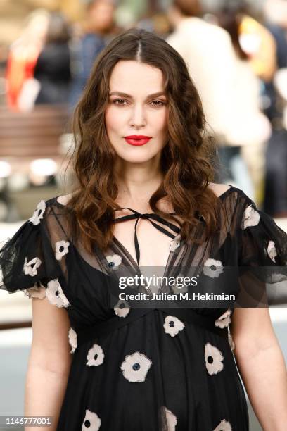 Keira Knightley attends the Chanel Cruise 2020 Collection : Photocall In Le Grand Palais on May 03, 2019 in Paris, France.